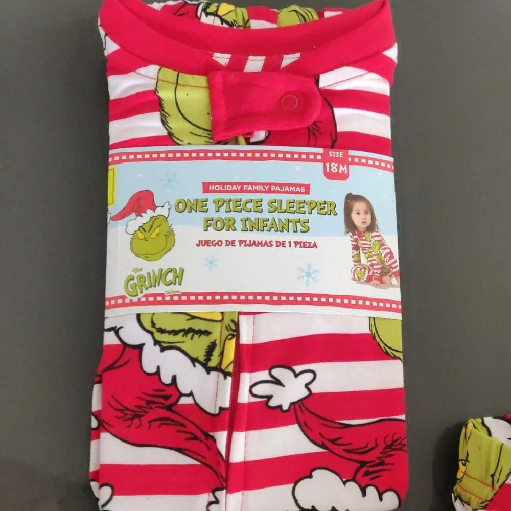 FINAL SALE🔥 🆕 infants Grinch pajamas - Picture 1 of 6
